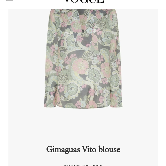 Nwt Gimaguas VOGUE featured vito crop blouse s/M ayai - Picture 7 of 12